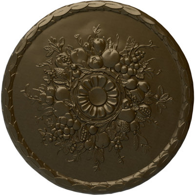 Endurathane Anthony Harvest Ceiling Medallion, 22 1/2"OD x 1 1/4"P (Fits Canopies up to 2 1/8"), Hand-Painted Brass Finish