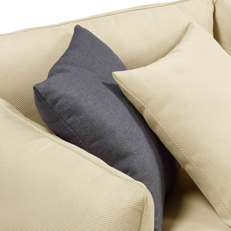 Canapé d'extérieur beige Tatt Furniture Katti, Beige, Marron foncé