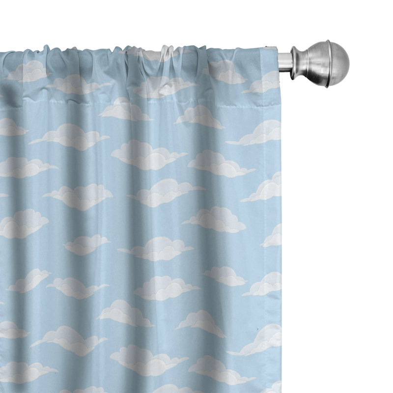 Sky Semi-Sheer Rod Pocket Curtain Panels, 28" x 63"