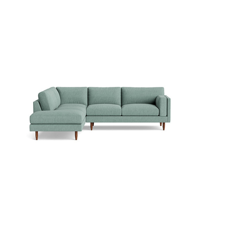 Skinny Fat Sectional, Performance Weave - Spa, Left Hand Facing