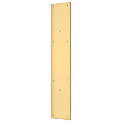 Deltana PPH3520CR003 Push Plate 20" for 10" Door Pull in PVD Polished Brass