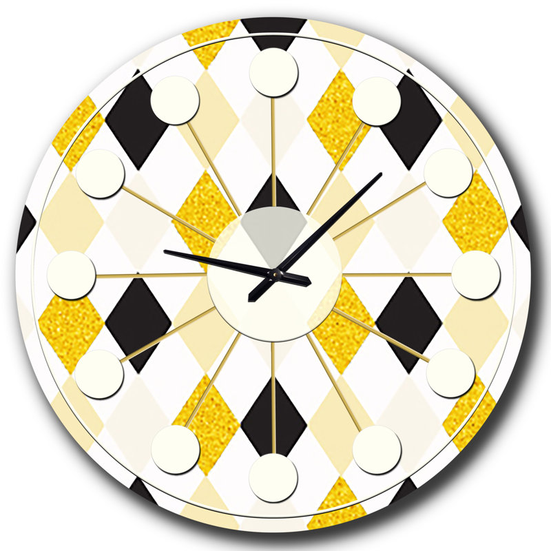 Gold Chic Design II - horloge murale moderne Mid-Century, Petit