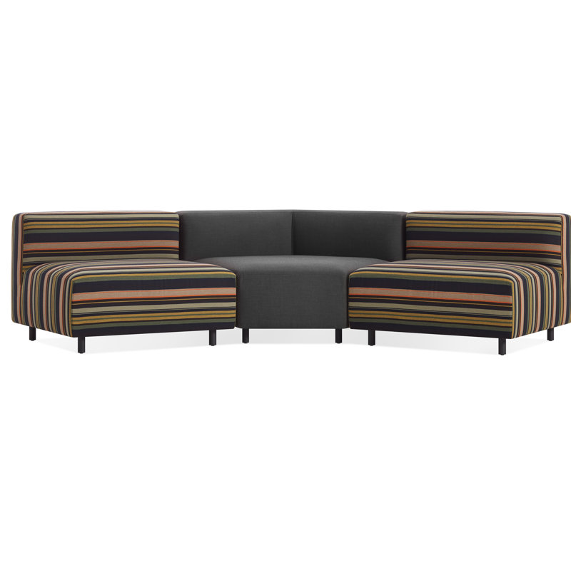 9 Yard Outdoor 4 - Seat Patio Sectional, Coal Sunbrella®
