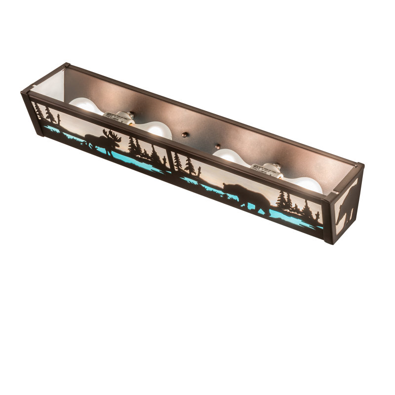 Rustic Lodge 2 - Light Bath Bar, Mahogany Bronze