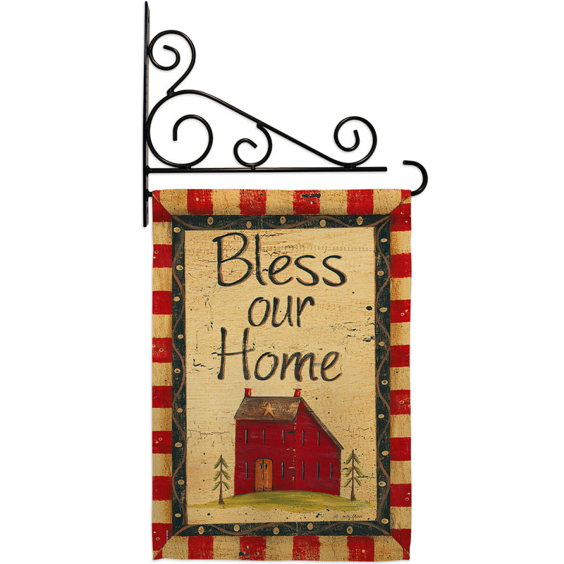 Ensemble de drapeaux en polyester 18,5 x 13 po Bless Our Home