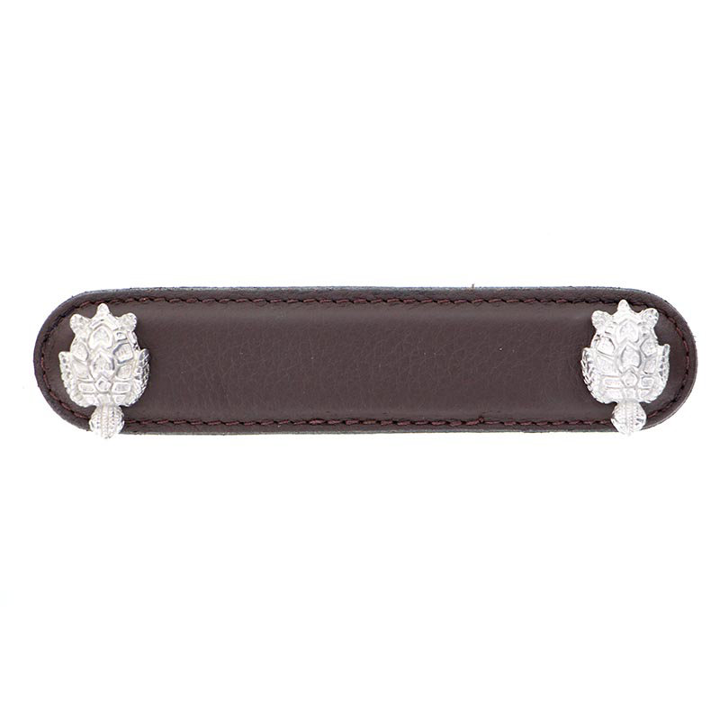 Poignée barre 4 po Pollino, Argent poli, 4"
