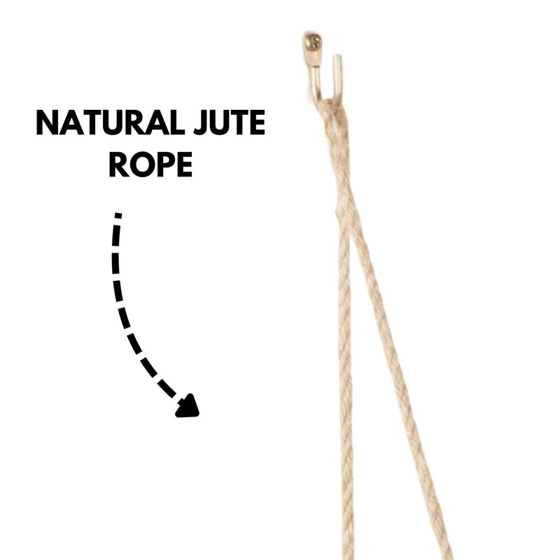 Thames Rope Hanging Shelf Kit, Foiled Finish, Oak