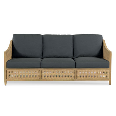 Jupiter Teak Patio Sofa with Sunbrella Cushions by Woodbridge Furniture