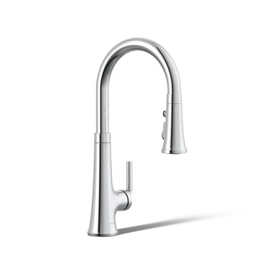 Tone Single Handle Pull Down Kitchen Sink Faucet with Three-Function Pull Down Sprayer