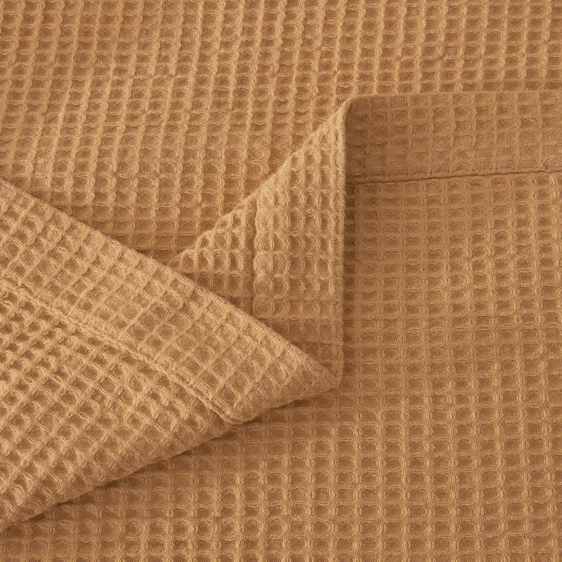 Couverture 100% coton gaufré Minali, Double/grand, Marigold