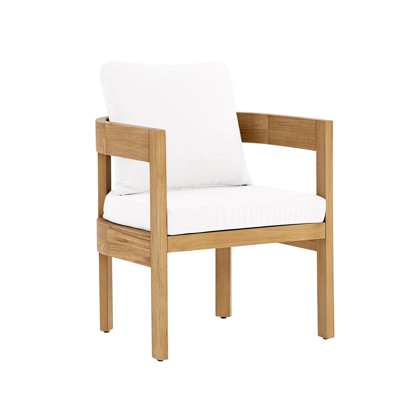 Everlee Teak Sunbrella® Patio Armchair, White