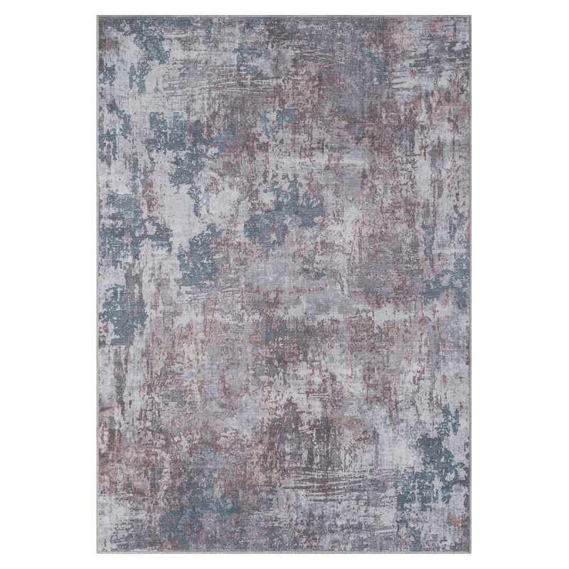 Washable Savana grey/blue/brown Mix Rug, Rectangular 160 x 230cm