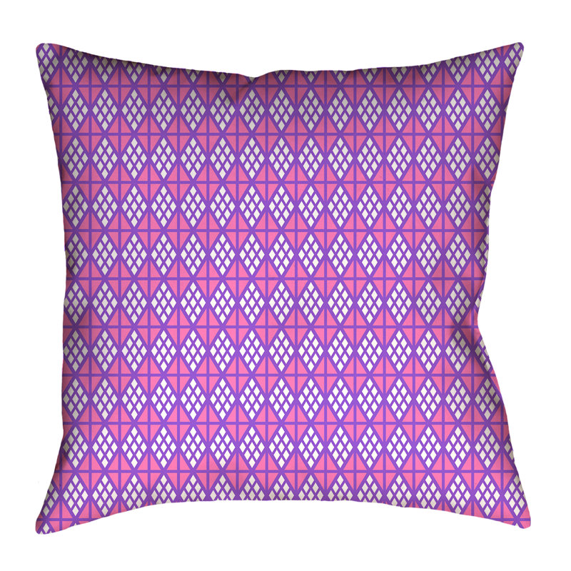 Coussin Katelyn Elizabeth, 14 po x 14 po, Mauve / Rose, Faux lin