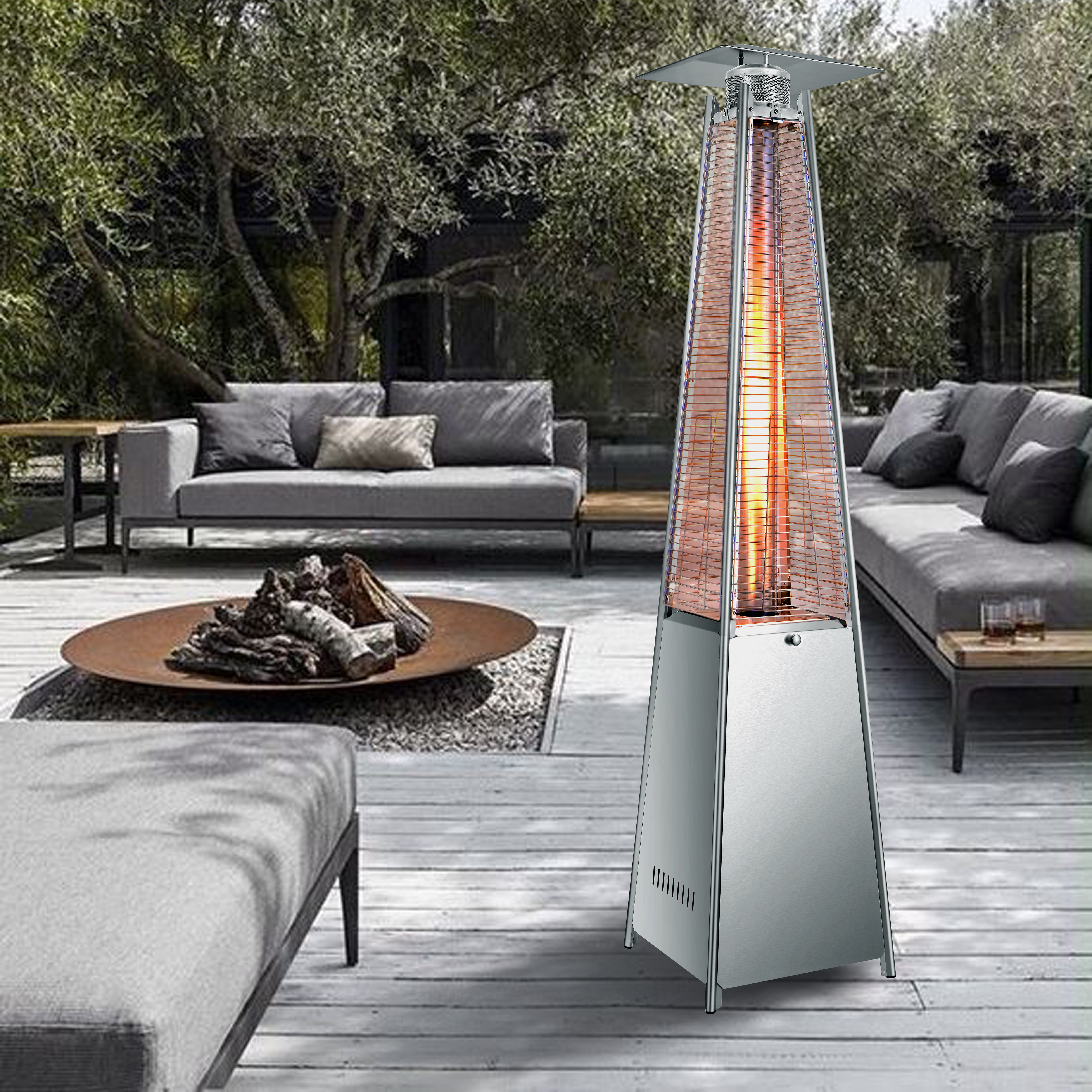 Vivicreate Stainless Steel Propane Standing Patio Heater | Wayfair