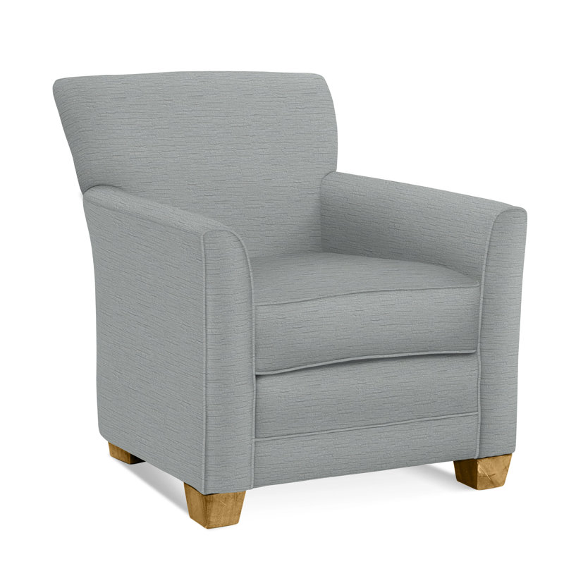 Buckley Armchair, Brown Geometric, 0456-33, Honey Finish