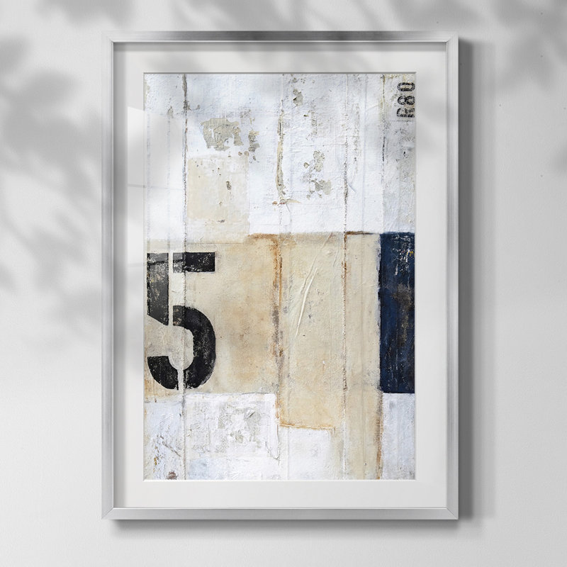 Printed Copper Orbit IV, reproduction encadrée, Papier avec cadre argenté, Blanc