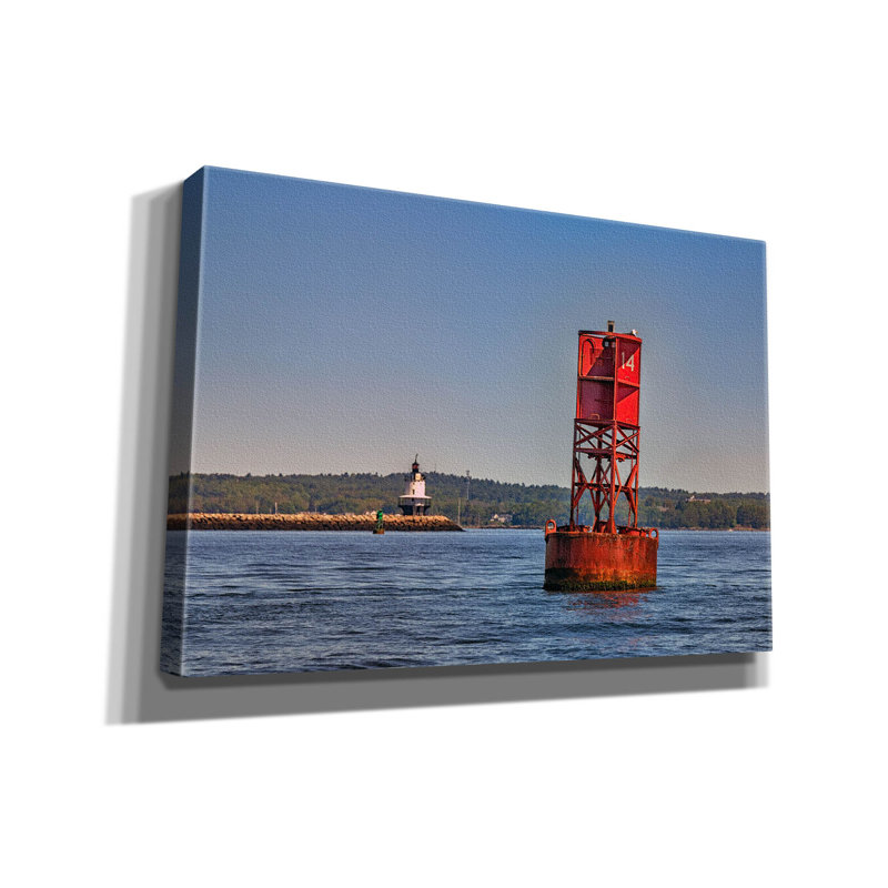 Art mural sur toile Epic Graffiti «Buoy And Spring Point Ledge Light» par Rick Berk