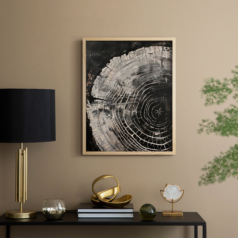 ABSTRACT Series Cxxxxi, reproduction encadrée - bois massif, H 11 po x l 9 po