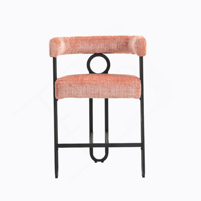 Hold Bar Stools Set of 2, Modern Bar Stool with Back, Metal Frames, Upholstered Bar Stools for Kitchen Island, Pub, Club