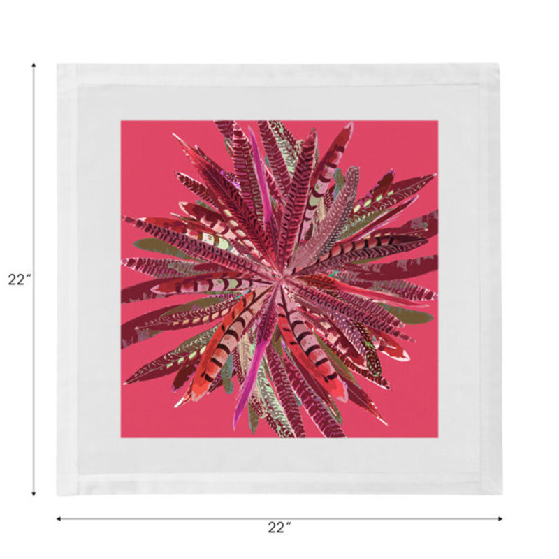 Cotton Blend Square Napkins, Plum