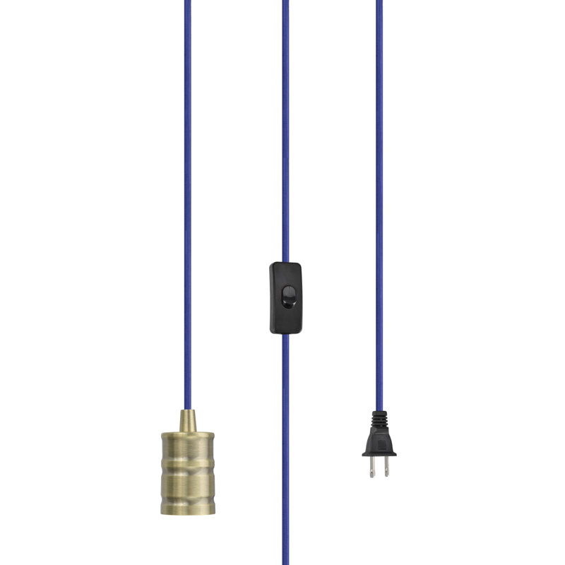 Otelia 1 - Light Single Pendant, Antique Brass/Blue
