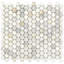 Calacatta Penny Rounds Polished Marble Tile