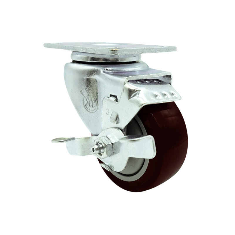 Polyurethane Caster, Maroon