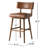 Lando Swivel Upholstered Counter Stool with Solid Wood Frame-936197411-889817546