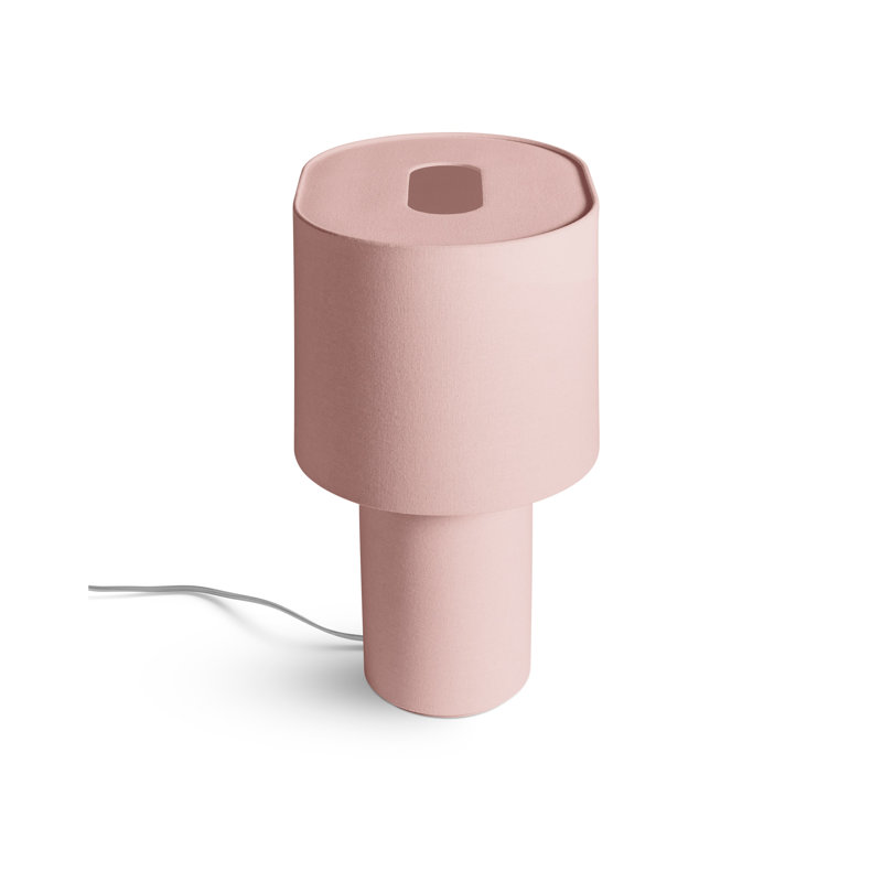 Hilla Table Lamp, Blush, 17" H x 14" W x 10" D