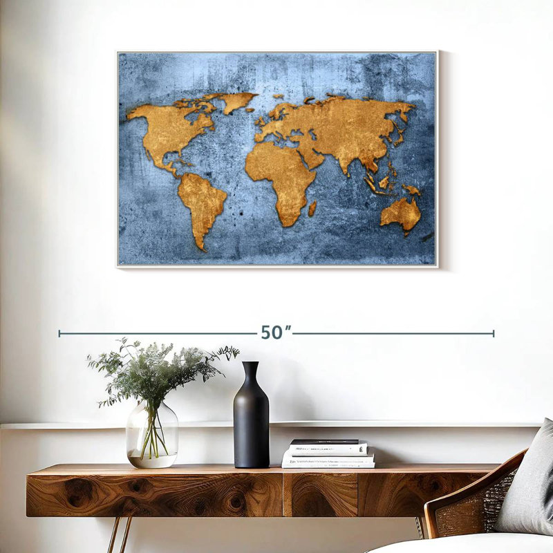 Azure World Luro, Cadre flottant blanc, 37 po x 25 po