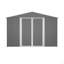 Remise de rangement extérieure 10 x 10 pi, grandes remises à outils en métal avec structure de cadre actualisée et portes verrouillables, remise de jardin pour la cour de jardin-123924799