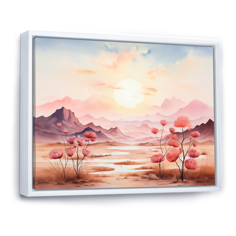 Tranquil Nature IV sur toile, H 24 po x l 32 po x P 1 po, Cadre flottant blanc