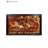 Grand "Seven Running Horses" 3D Wood Inlay Wall Art, 60-Inch for Vastu & Feng Shui Inspired Decor