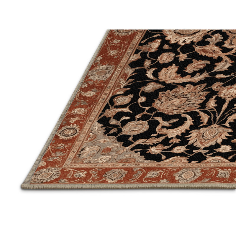 Tapis brun lavable à la machine, Rectangle 7 pi x 9 pi