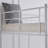 White Full Loft Bed With Stairs Metal Single Loft Bunk Bed With Safety Guard Rails And 2 Side Ladder-1691696622