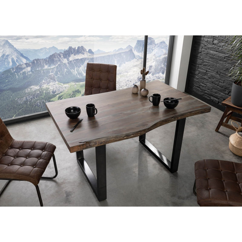 Dining Table, H76 x L140 x W90cm, Grey, Gloss Anthracite
