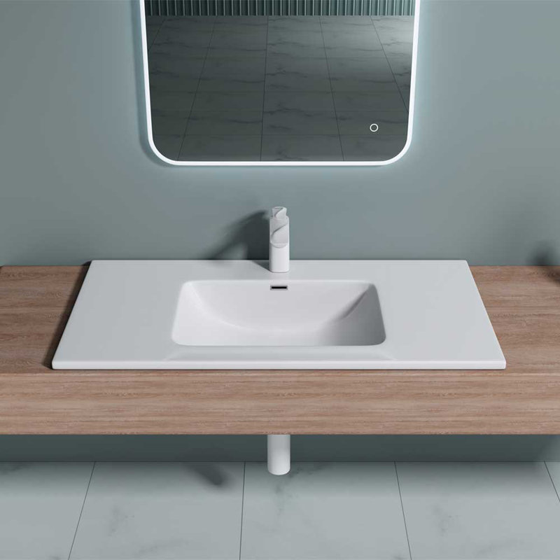 Durovin Bathrooms 480mm L x 900mm W Natural Engineered Stone Rectangular Sink