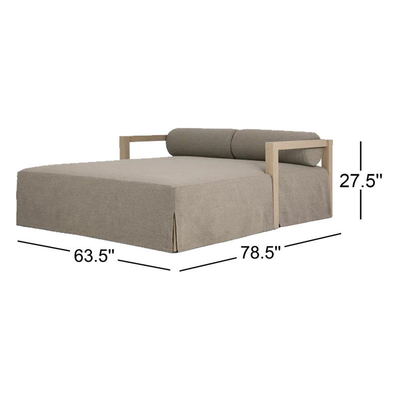 Laskin Outdoor Double Chaise with Cushions