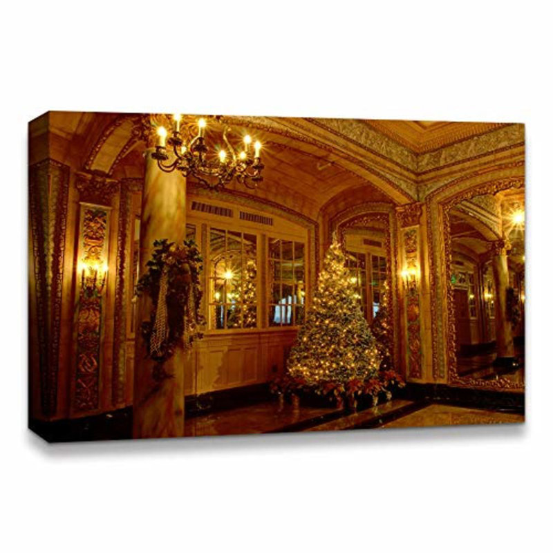 Christmas Holiday Celebration Tree X08 - Photographie sur toile tendue, H 12 po x l 18 po