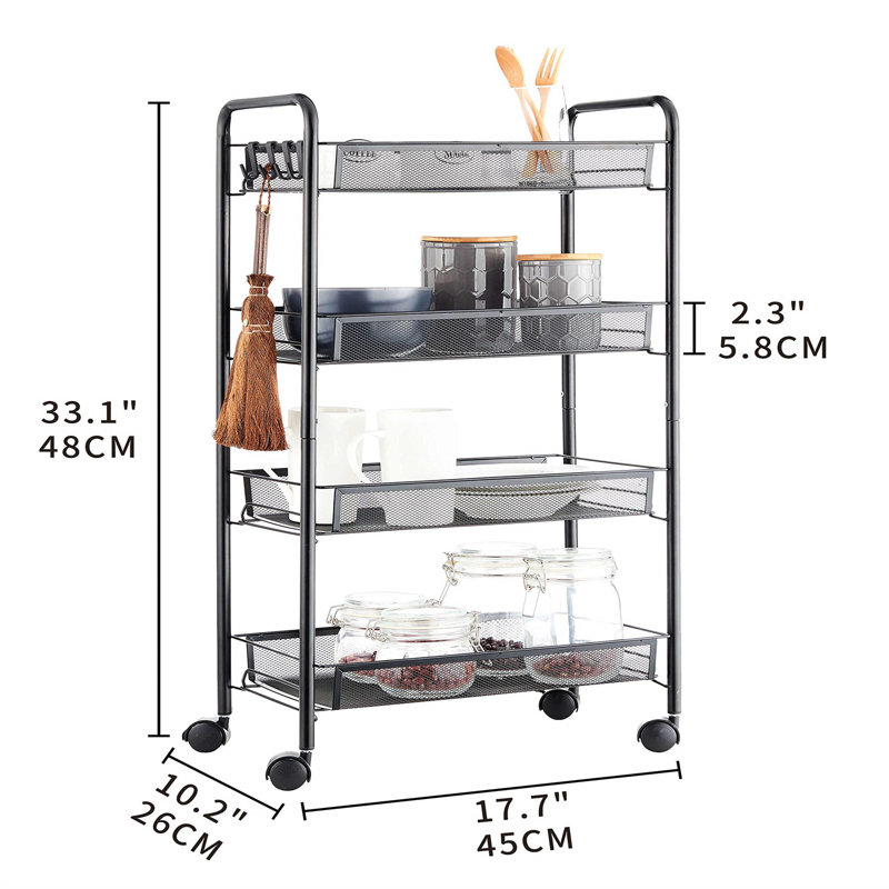 33.11'' H x 10.2'' W Cart