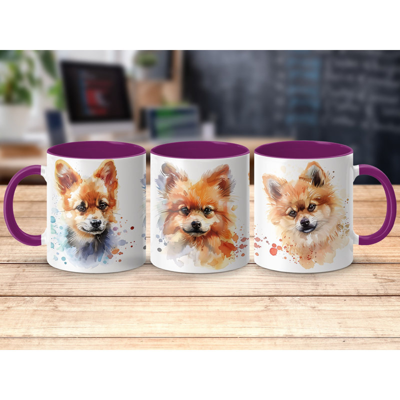 Ceramic Coffee Mug, 2, Purple