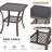 3 Piece Outdoor Swivel Chair Set, Wicker Patio Bistro Set With Thickened 25D Cushions And Glass Coffee Table-111338120