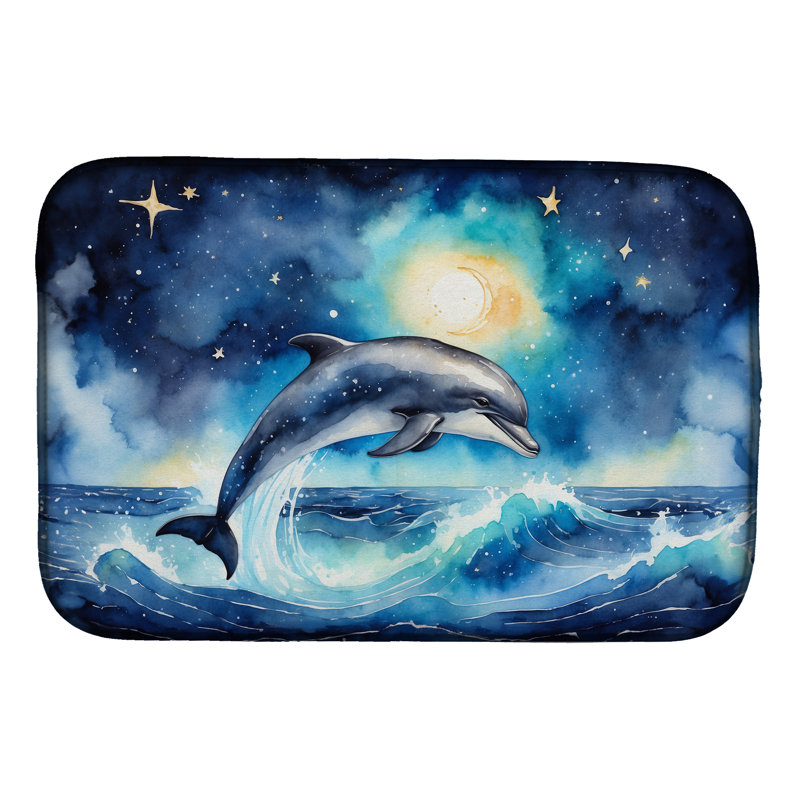 Tapis de séchage Dolphin in a Starry Sea