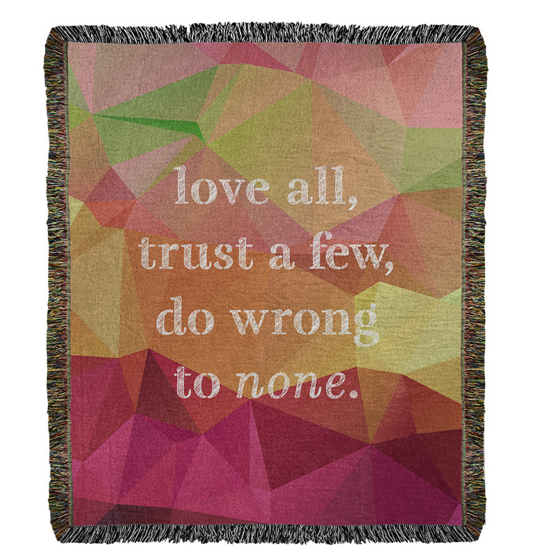Hand Woven Throw Blanket, 52" L x 37" W, Rainbow Pyrite