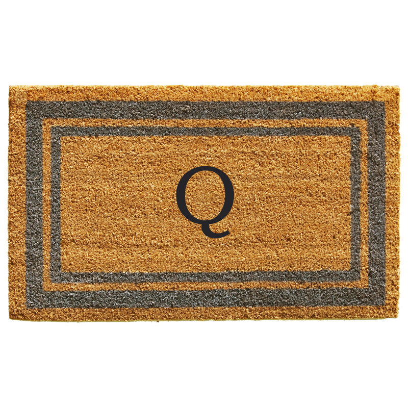 Tapis d'entrée antidérapant Stortz, Pervenche / jaune, Q, Rectangle 1 pi 6 po x 2 pi 6 po