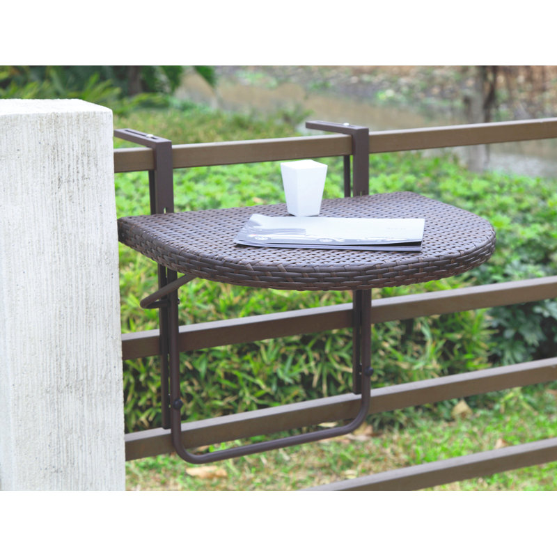 Wicker Folding Outdoor Balcony Table , 60cm cm W 50cm cm D