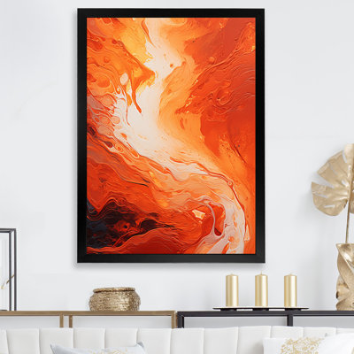 «Molten Muse Fiery Flame», reproduction d'art sur toile abstraite