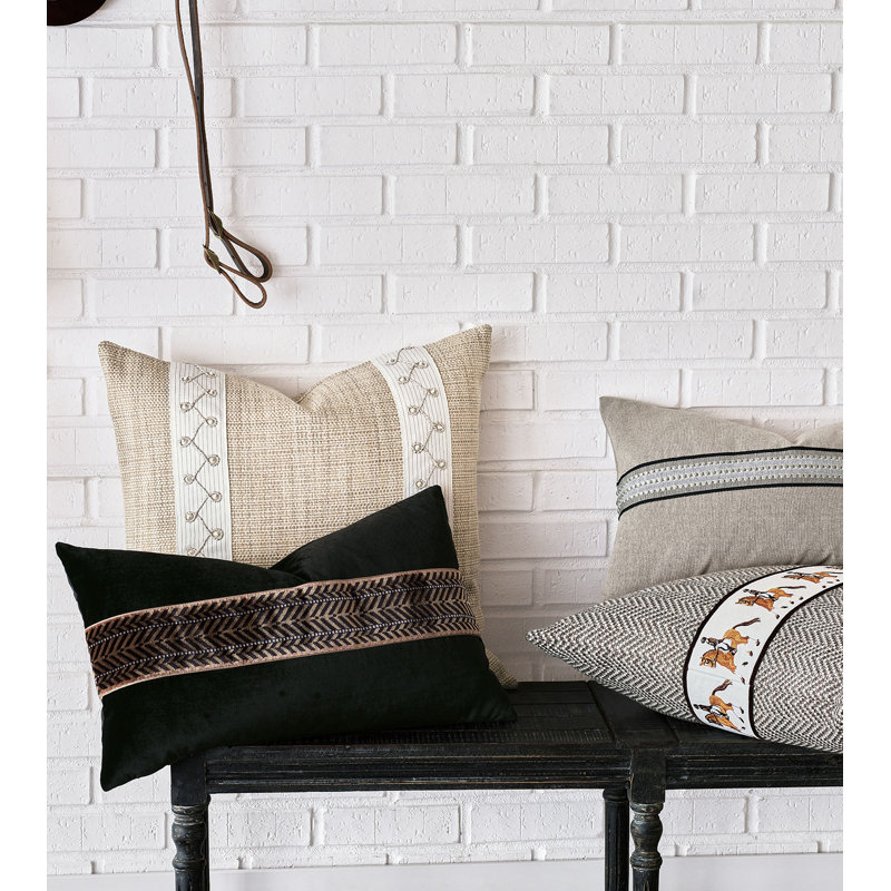 Ebony Pillow Cover & Insert, Rectangle 13" x 22"