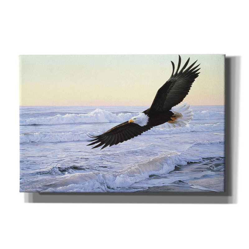 «Ocean Dawn-Eagle» sur toile par Ron Parker, H 40 po x l 60 po x P 1,5 po