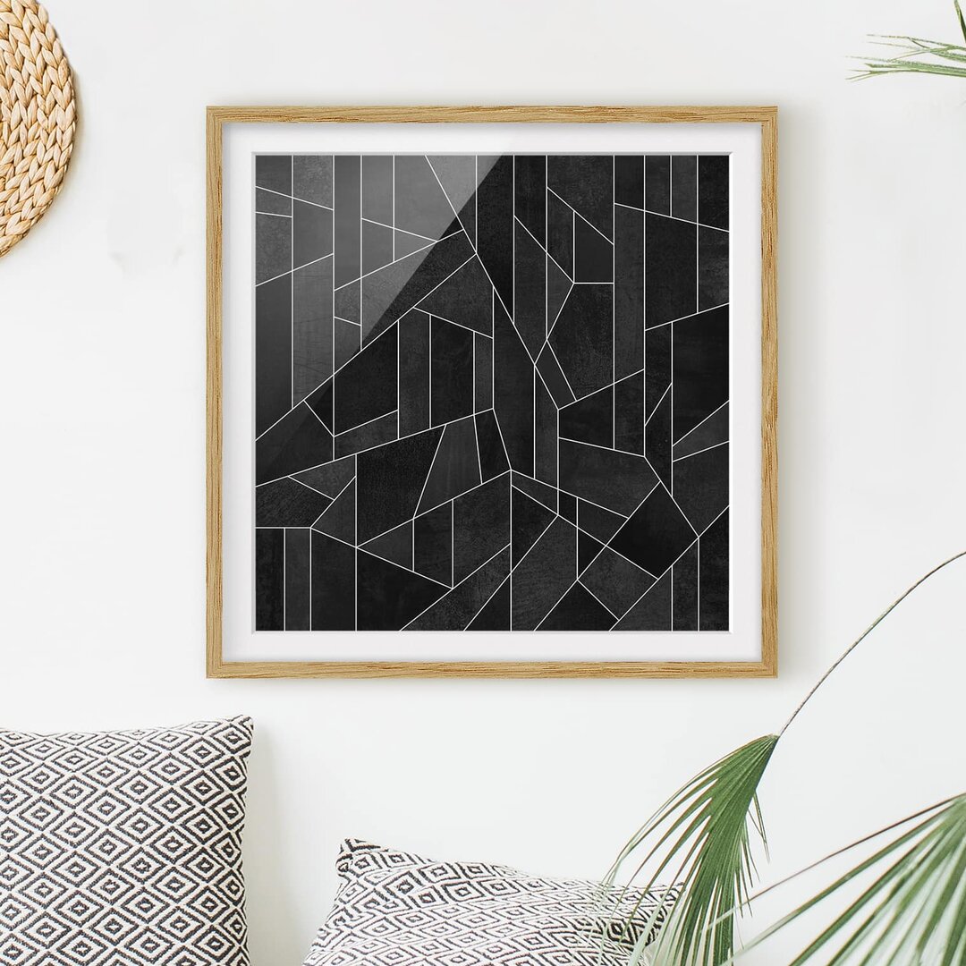 Gerahmtes Poster Black White Geometry